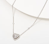 Affinity Sterling Silver Diamonds 0.50 cttw Heart Necklace, 18"